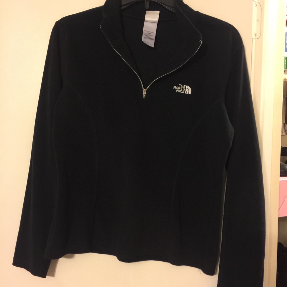 North Face Black Cropped Half-Zip Jacket